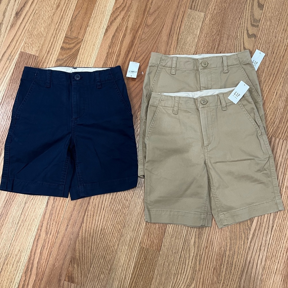NWT Gap Kids Chino Shorts, sz 7. Khaki
